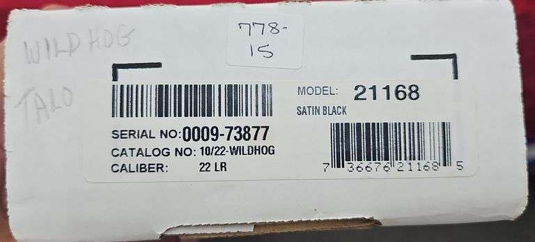 Ruger  10/22 Wild Hog TALO Edition  22 cal.   Rifle
