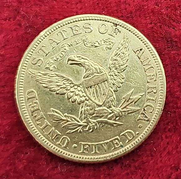 US 1897 Gold $5 Coin