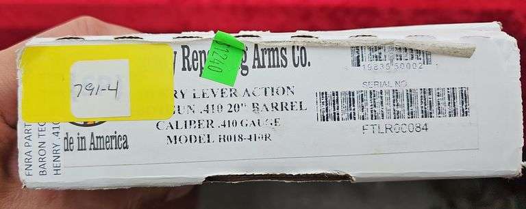 Henry  25 yrs of Friends of NRA  410 ga.   LA Shotgun