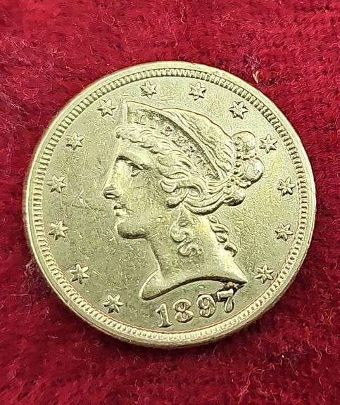 US 1897 Gold $5 Coin