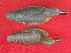Pair of Mike Borrett Green Winged Teals