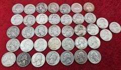 Lot of 38 Silver Washington quarters