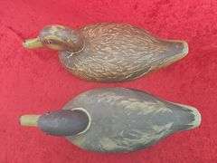 Pair of Julius Worm Mallard Decoys