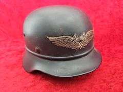 WWII German beaded Luftschutz Helmet