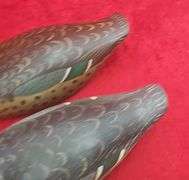 Pair of Mike Borrett Green Winged Teals