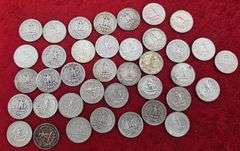 Lot of 38 Silver Washington quarters