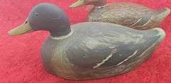 Pair of Julius Worm Mallard Decoys