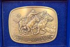 Collection of 3 Smith & Wesson Belt Buckles