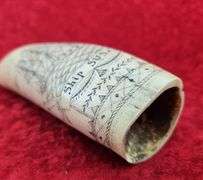 Scrimshawed Faux Ivory Whale Tooth