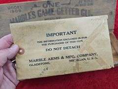 Rare Marbles  Model 1908 Game Getter   22/44  Rifle