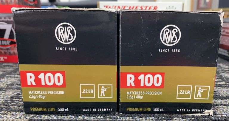 1,000 rds 2 Bricks RWS 22LR Ammo