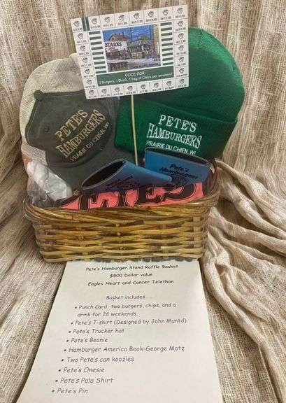 Pete's Hamburgers Basket