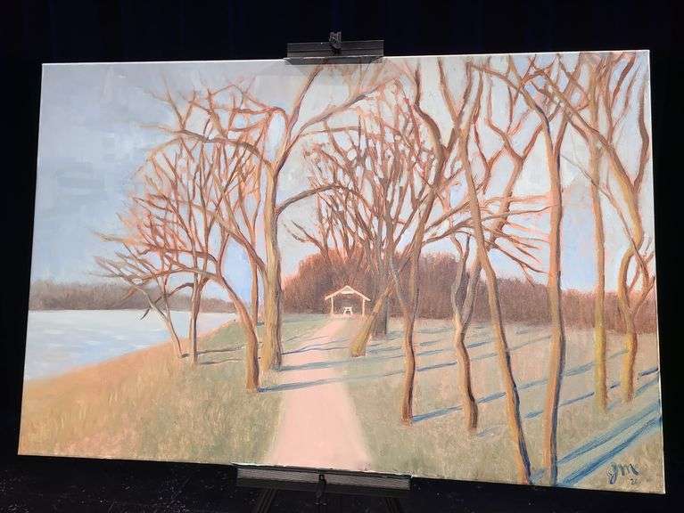 Jared Mikkelson View of the Mississippi River Painting