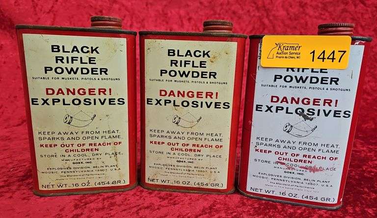 3 lbs. Goex Black Powder - Kramer Auction LLC