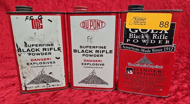 Three Rivers Black Powder Solvent Approx. 3 lbs. Black Powder - Kramer Auction LLC