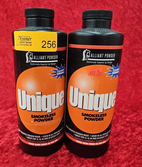 Approx. 2 lbs. Alliant Unique Reloading Powder - Kramer Auction LLC