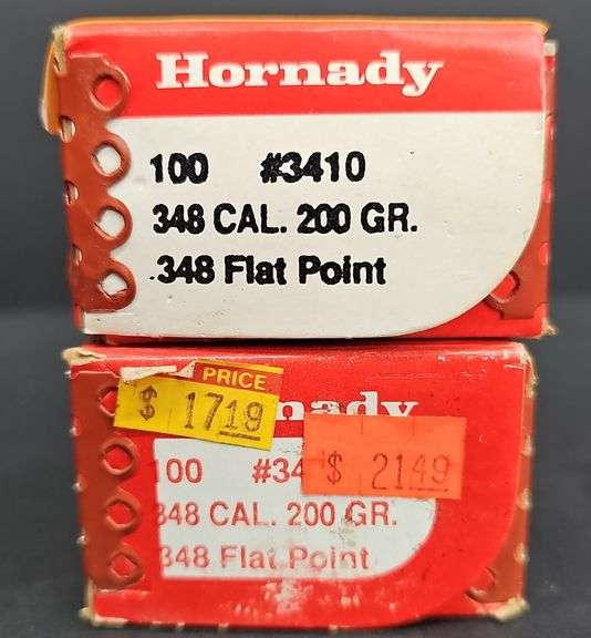 200 ct. Hornady 348 Cal. Reloading Bullets - Kramer Auction LLC