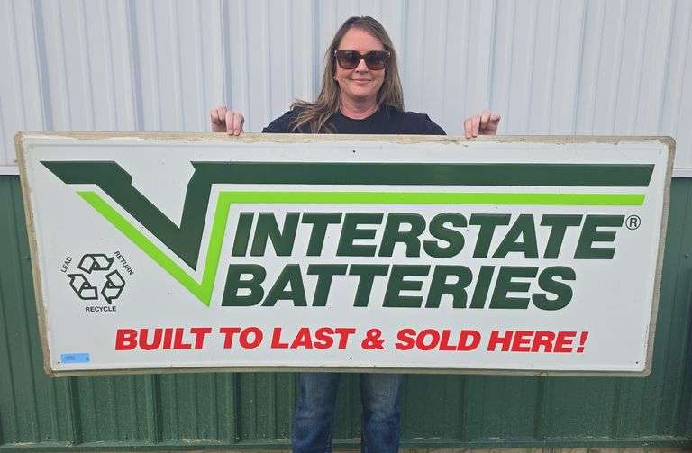 Interstate Batteries Metal Sign