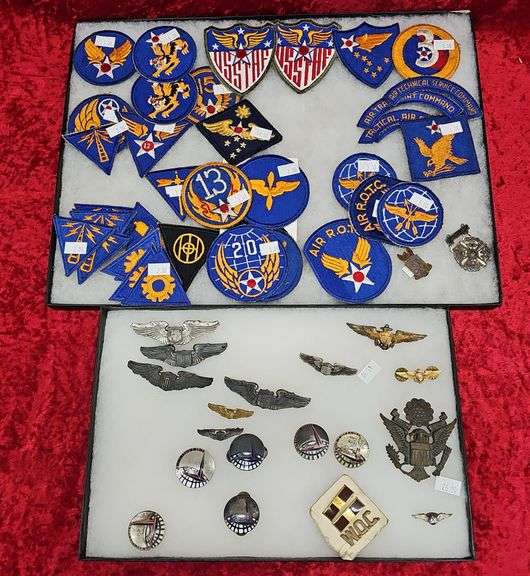Pair of US Airborne Patches & Awards Displays