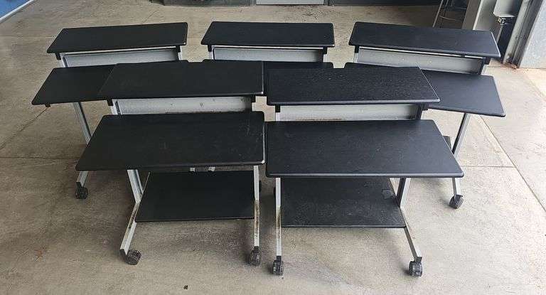 Lot of 5 Rolling Desks