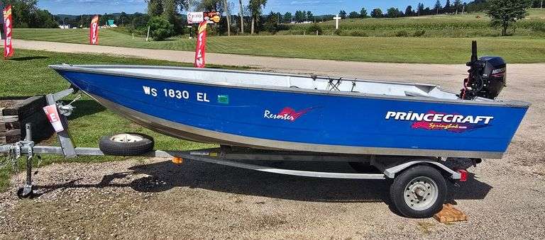 1998 PRINCECRAFT Boat w/ New 20hp Mercury Outboard