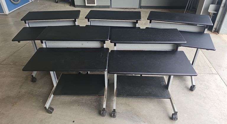 Lot of 5 Rolling Desks