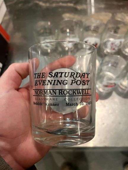 10 - Norman Rockwell Saturday Evening Post Glassware Collection