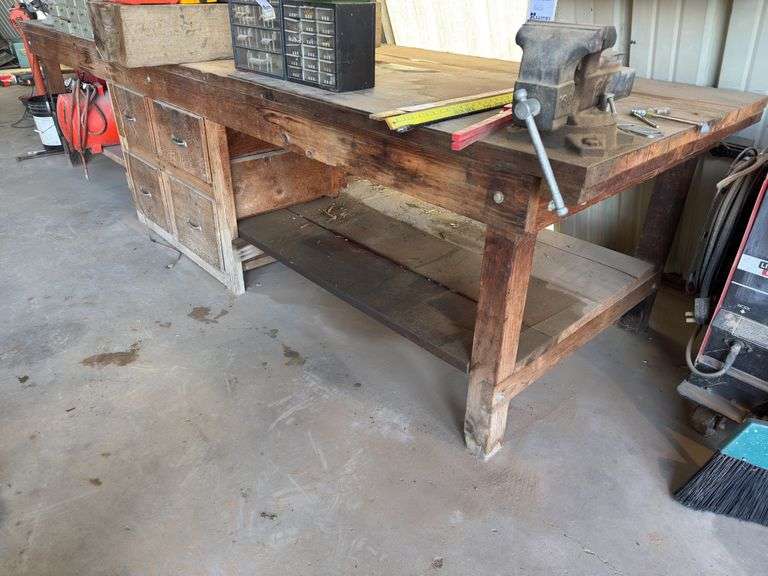 Nice Wood Shop Bench w/ Babco 160 Vise