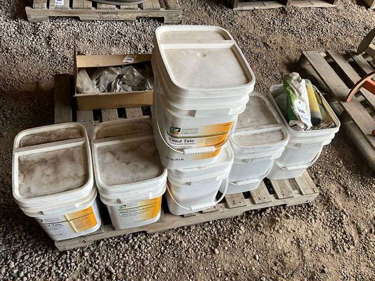 5 Buckets of Seed Talc and Partial Bags of Sweet Corn Seed