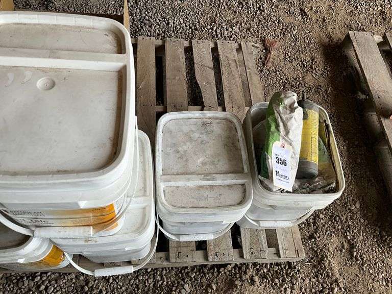 5 Buckets of Seed Talc and Partial Bags of Sweet Corn Seed