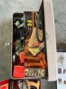 Wood Working Tools, Steel Tool Box with Misc. Tools