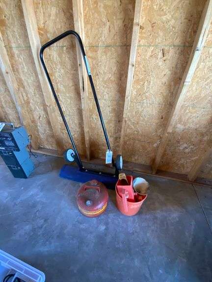 3' Snow Plow, Gas Can & Garden Spreader