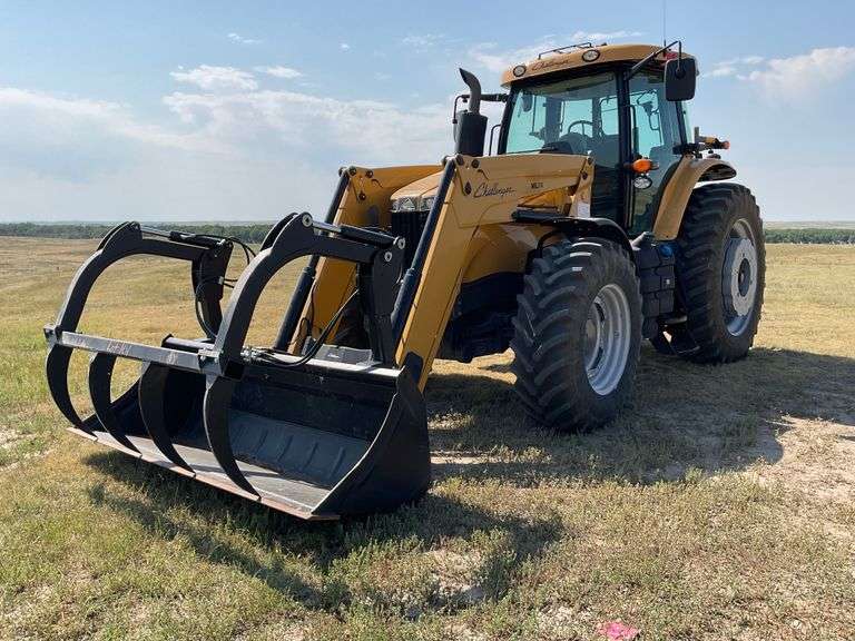 2014 Challenger MT555D MFWD Tractor, 1,514 hours, ML78 Loader Bucket & Grapple, 4 remotes, 540/1K PT