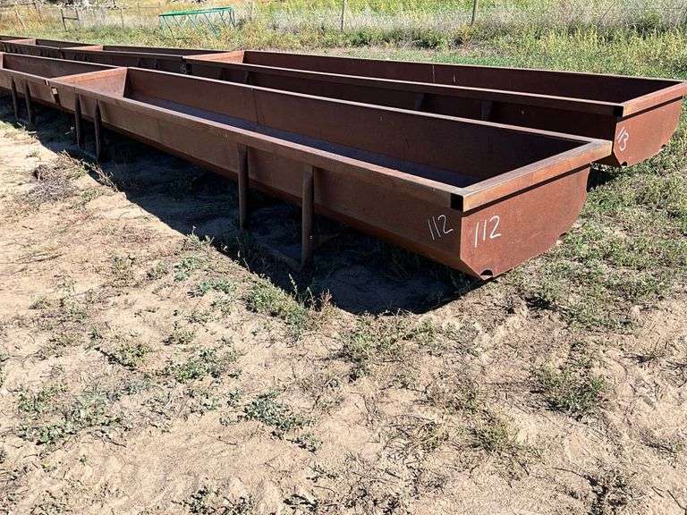 20’ HD Steel Feed Bunk, 34” Wide, 17” Deep, Nice Bunk