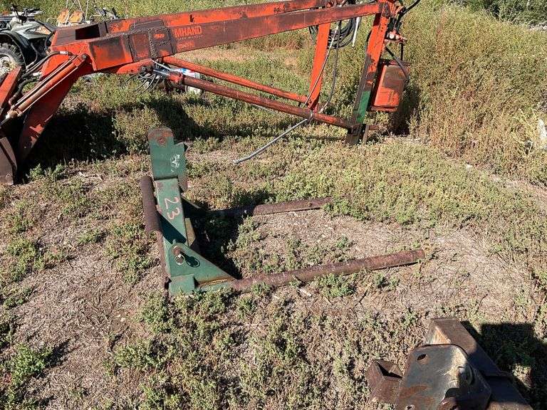 Big Valley 3pt Bale Fork, was converted to skid loader mount