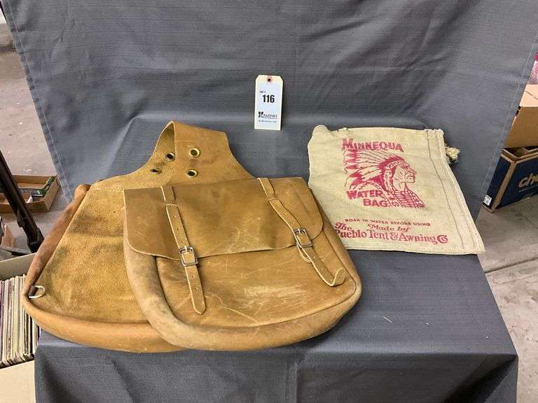 Vintage Minnequa Water Bag & Weaver Leather Saddle Bags