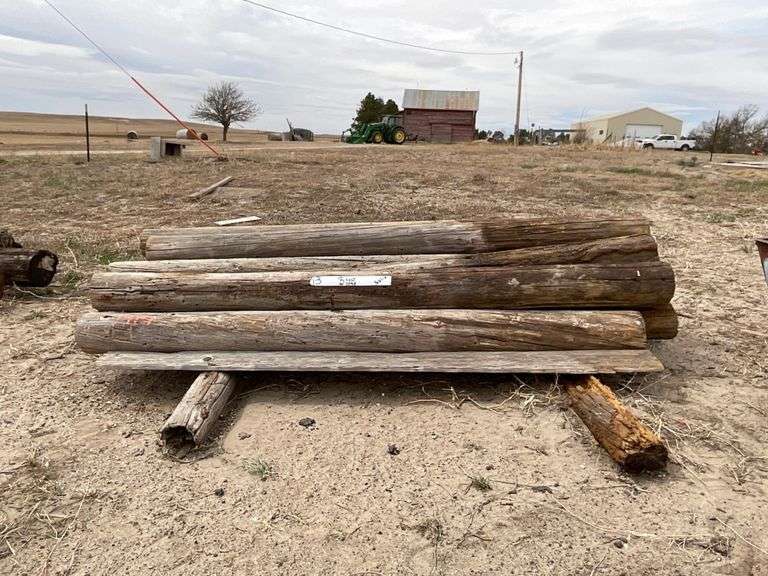 13 - 8' X 7" Wood Posts, Used But Solid - Kraupie's Real Estate ...