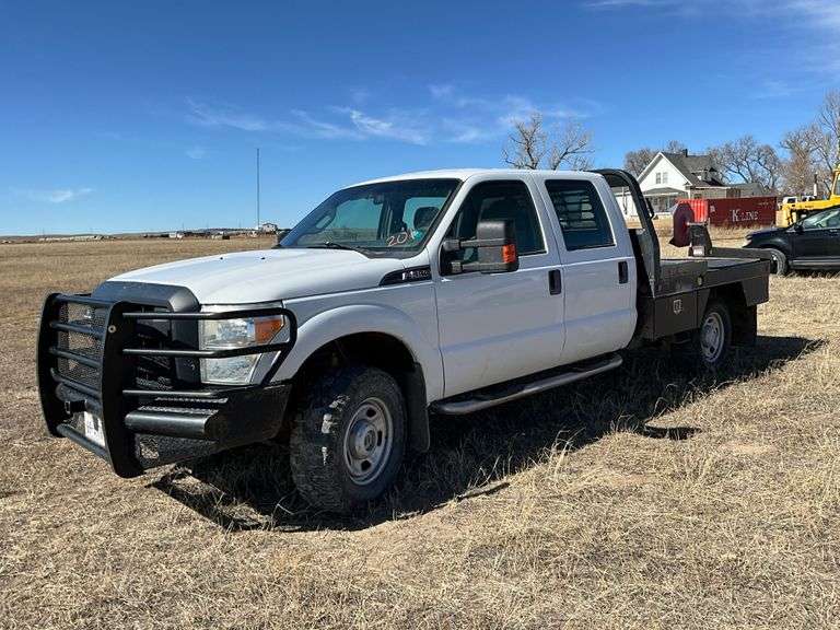2013 Ford F350 4 Door Pickup with DewEze 675 Bale Bed, 186,330 miles
