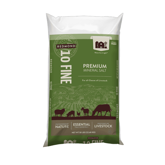 10 - 50 LBS Bags of Redmond 10 Fine Premium Mineral Salt