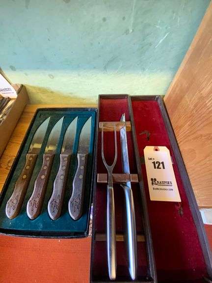 Set of Vintage Vitalix Steak Knives, Carving Set