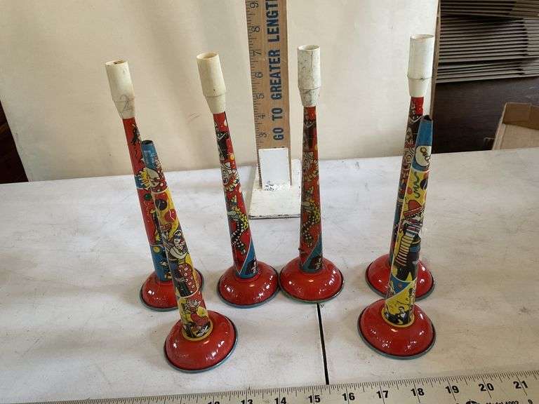 Vintage tin noisemakers