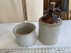 Crock & shoulder jug