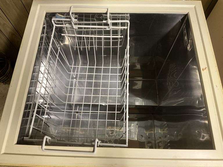 Small chest freezer, no compressor or cord, could Legacy Auction Company