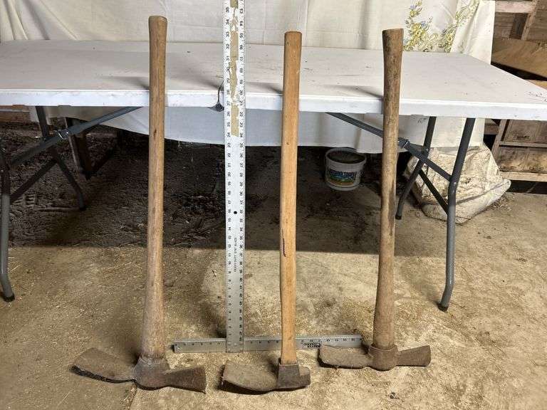 3 pickaxes