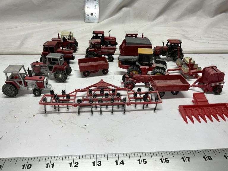 Red farm toys