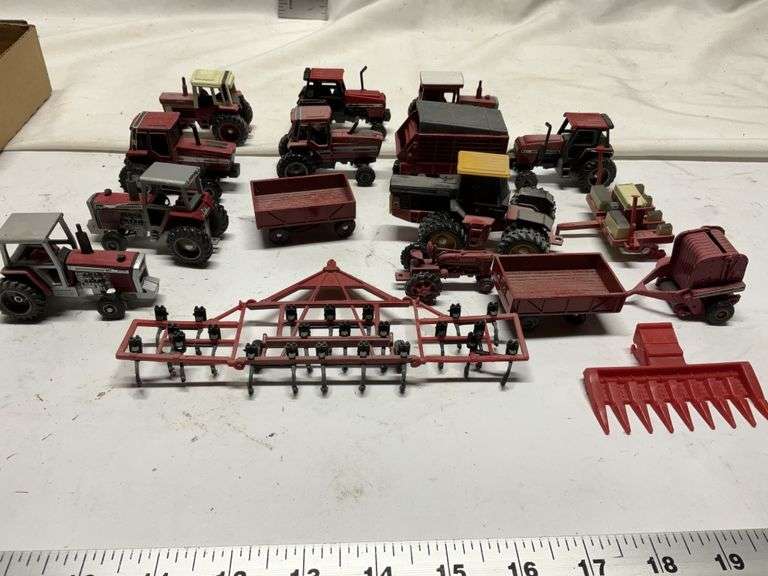 Red farm toys