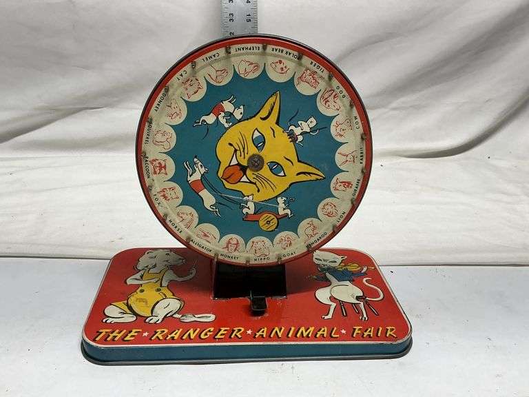 Vintage tin toy “The Ranger Animal Fair”-missing