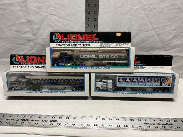 Lionel tractor and tanker, truck,