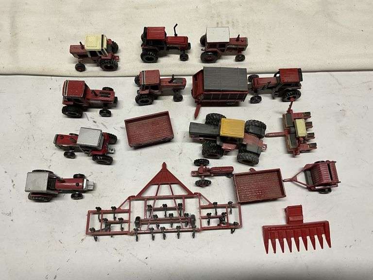Red farm toys