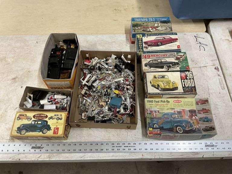 Vintage plastic car models